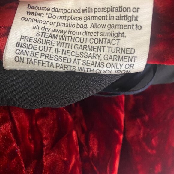 Vtg Red Velvet Maxi Evening Gown Size 10 Daniella Puff Sleeves Medieval Formal G - Picture 4 of 16